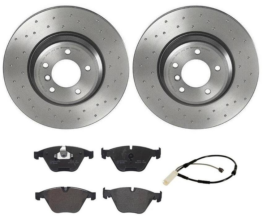 Brembo Brake Pads and Rotors Kit - Front (348mm) (Xtra) (Low-Met)